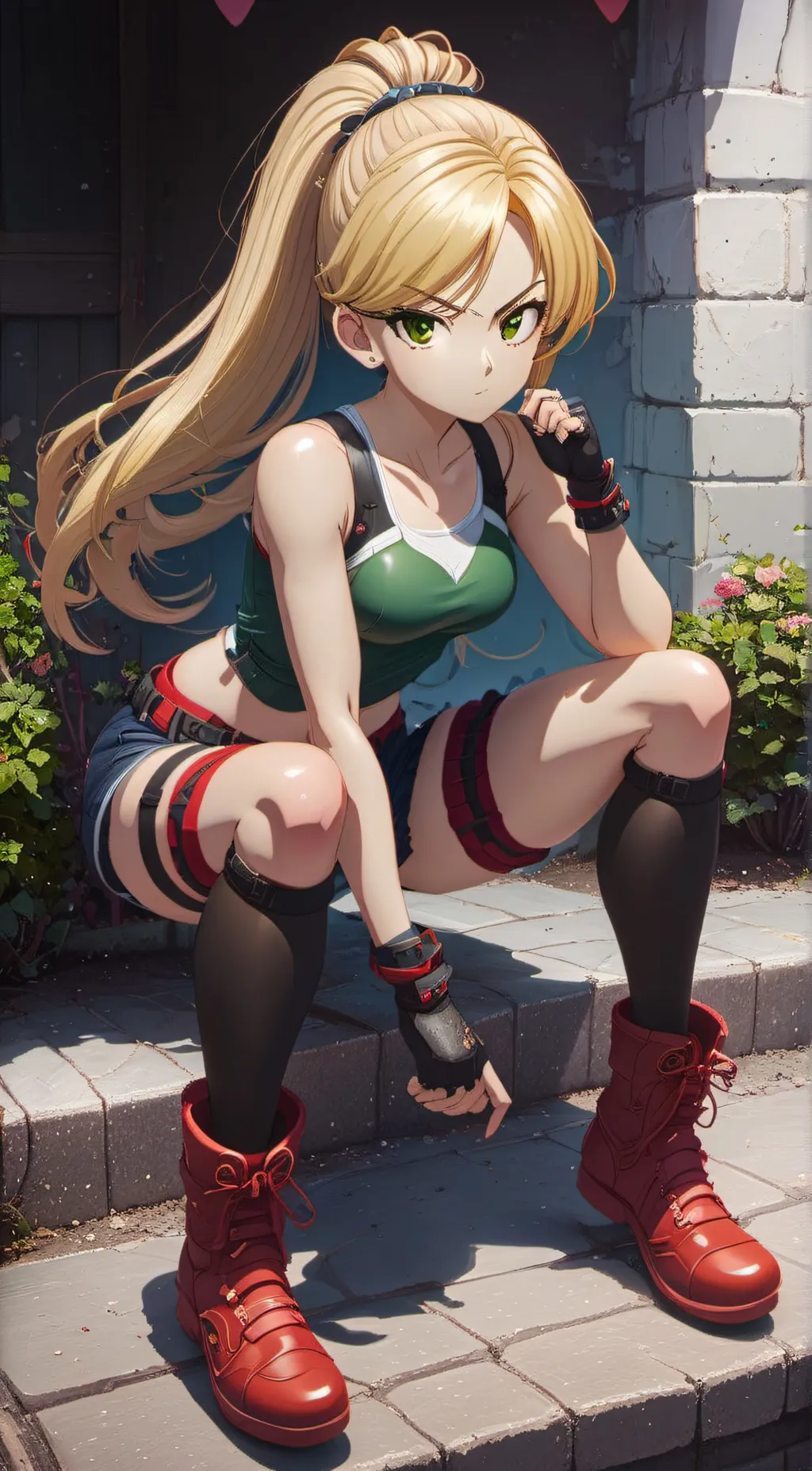 ai character: Lanuch (Blonde) background