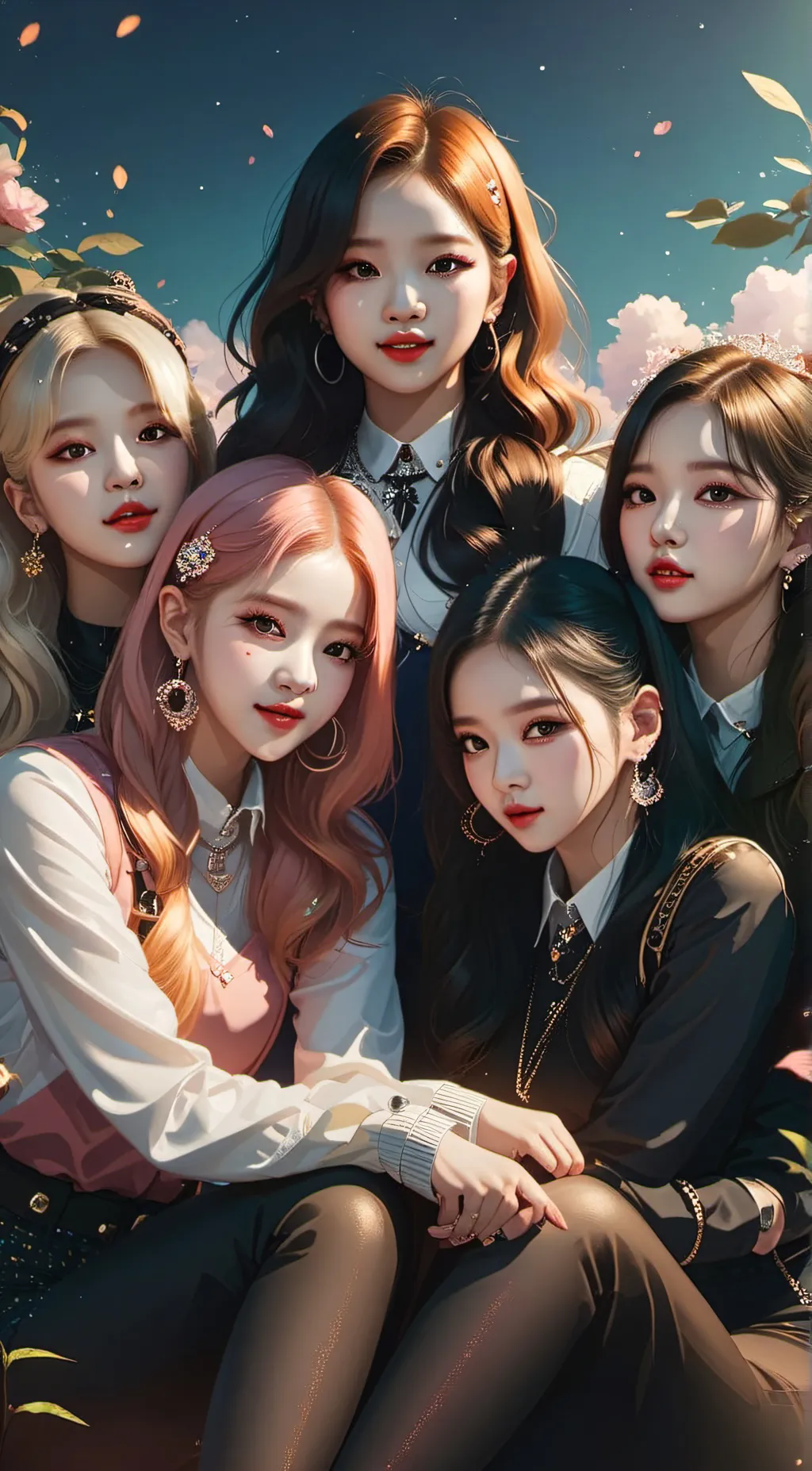 ai character: blackpink  background