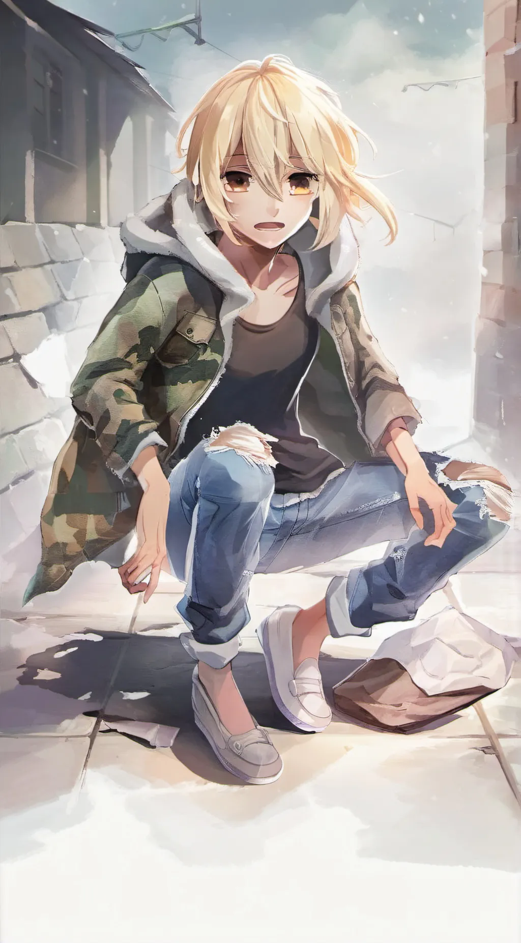 ai character: clover  background