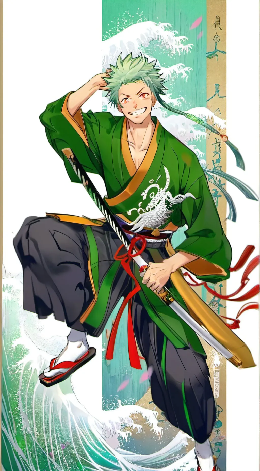 ai character: zoro background