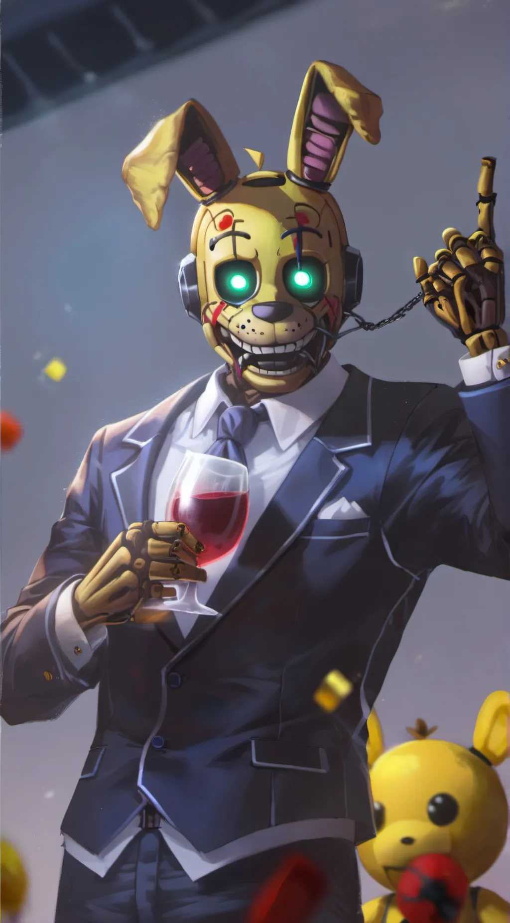 ai character: Springtrap  background