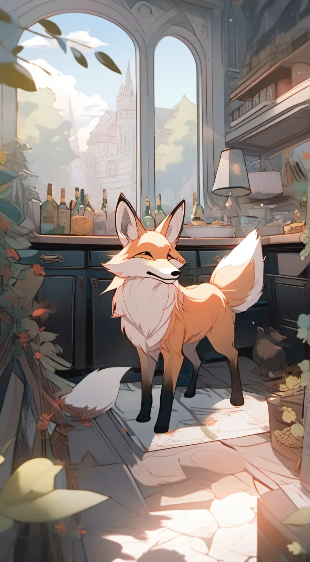 ai character: fox background