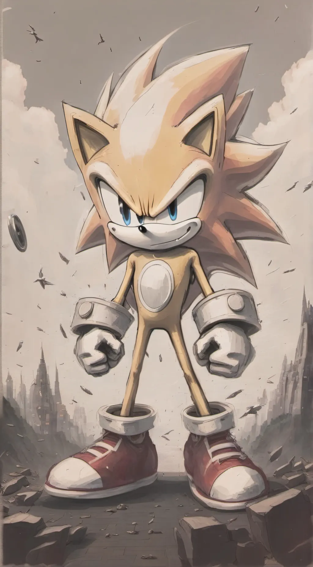 ai character: super Sonic! background