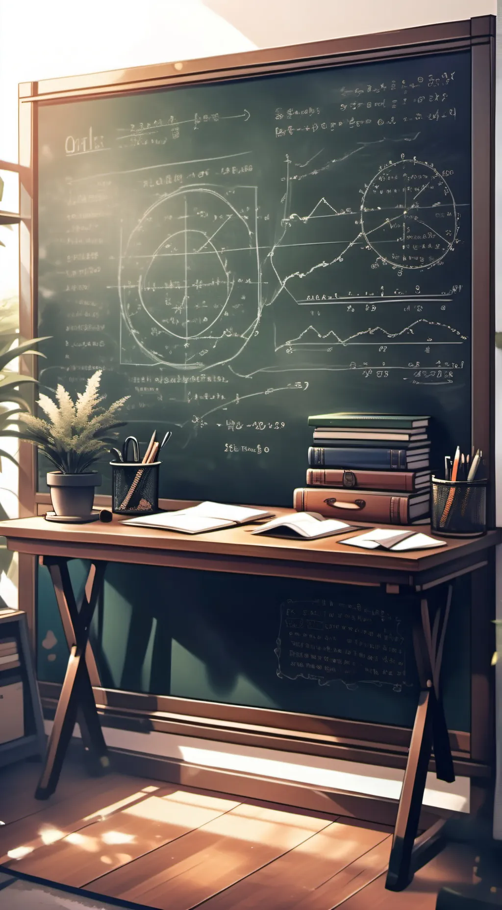 ai character: normal blackboard💀 background
