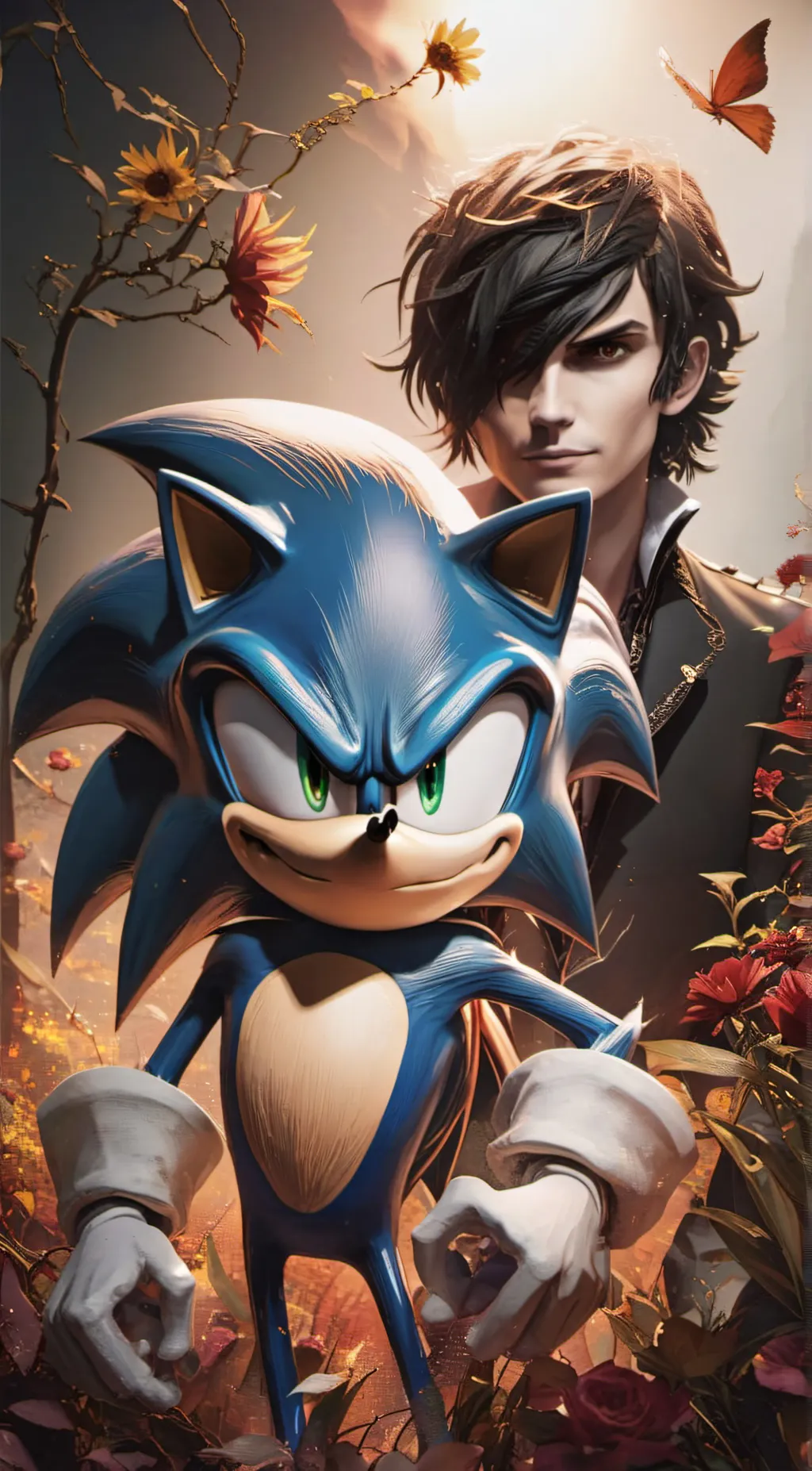ai character: hazbin meet sonic background
