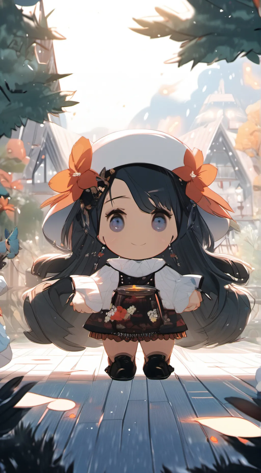 ai character: Rose background