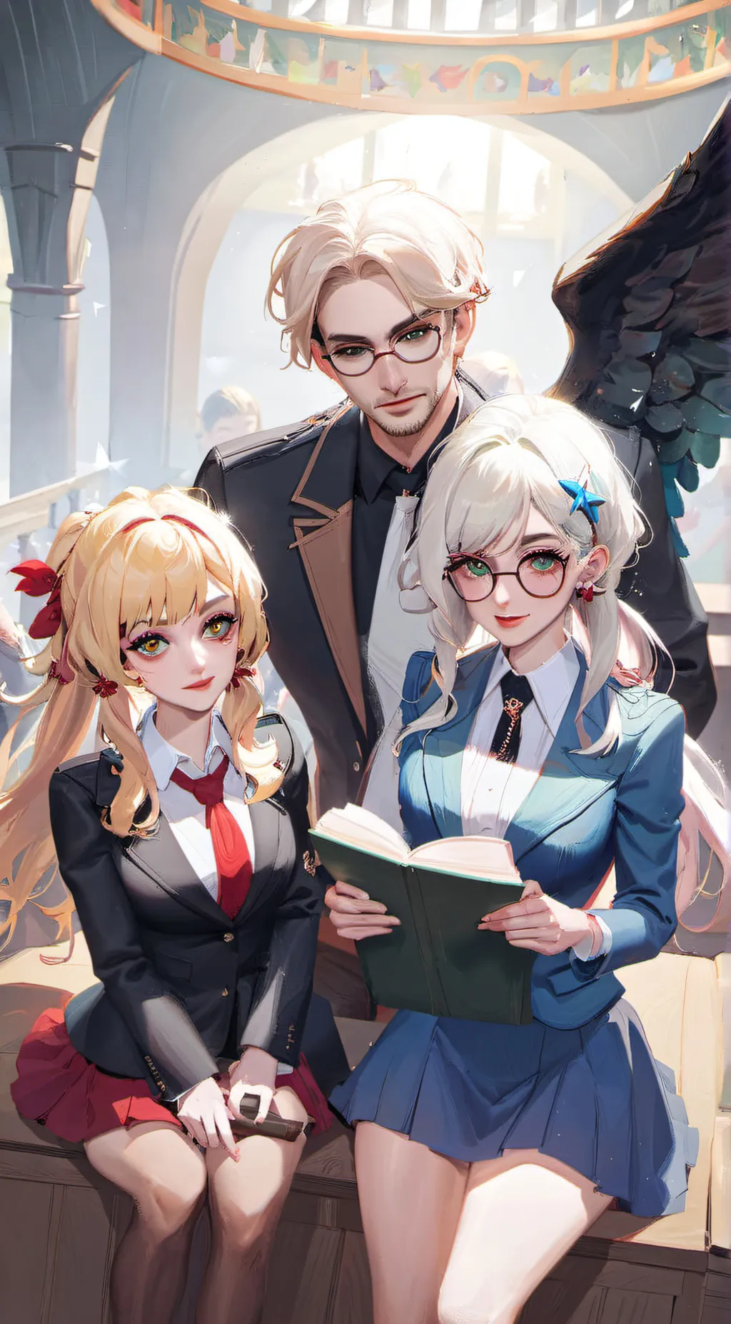 ai character: Angelic Court  background