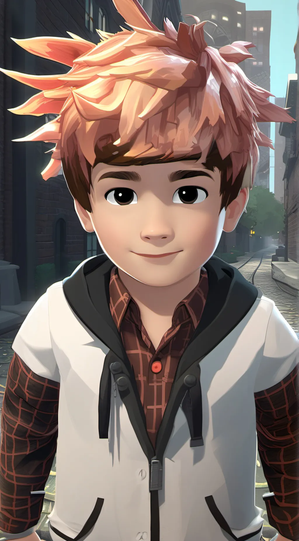 ai character: bacon hair background