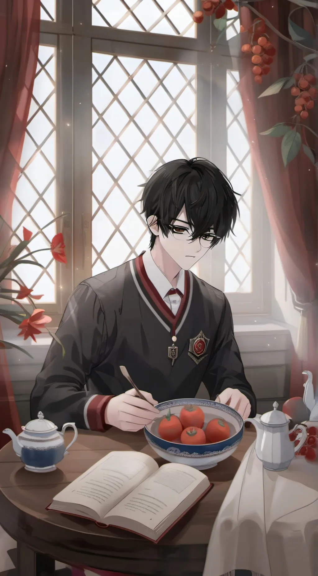 ai character: Ashley  background