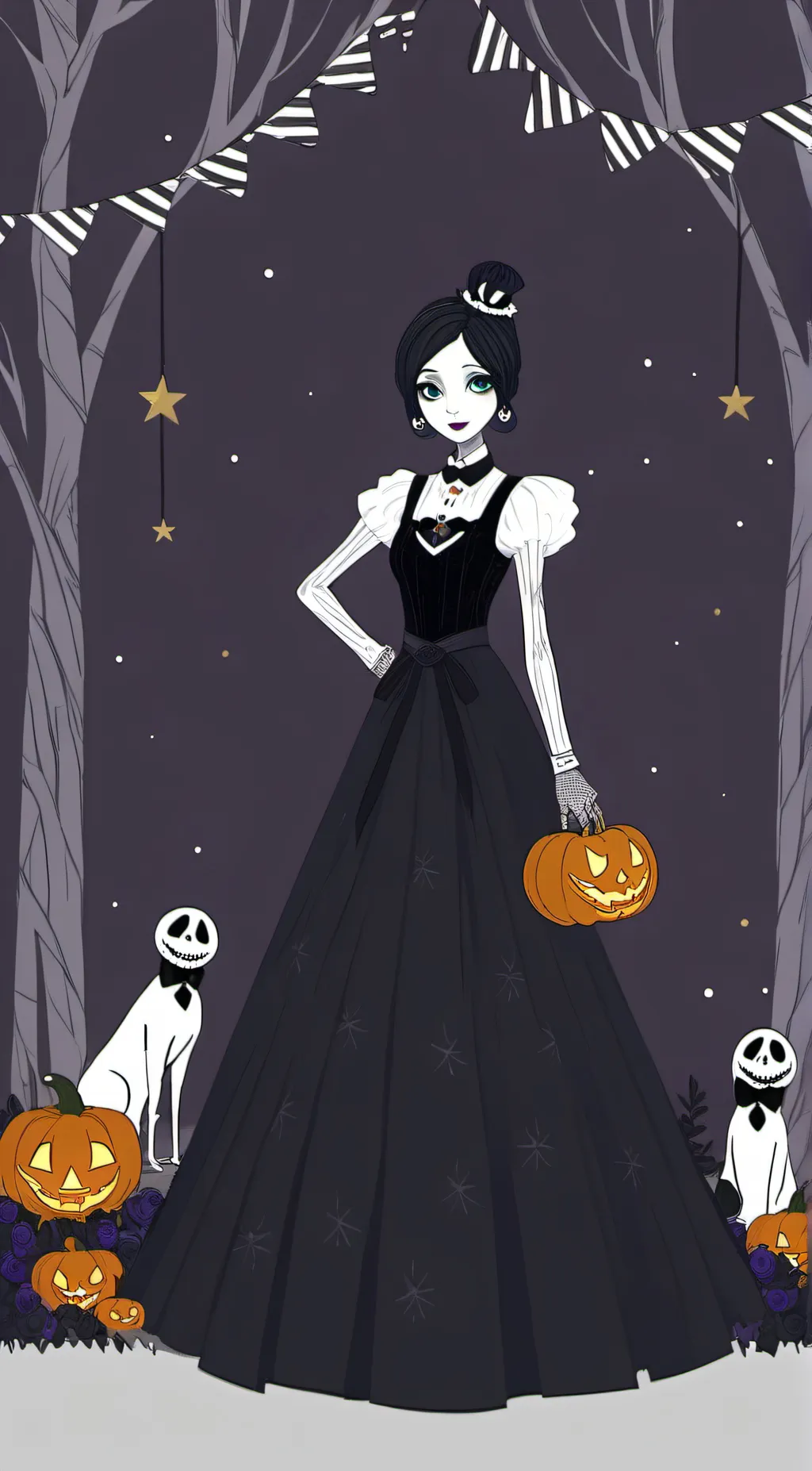 ai character: Jackie Skellington background