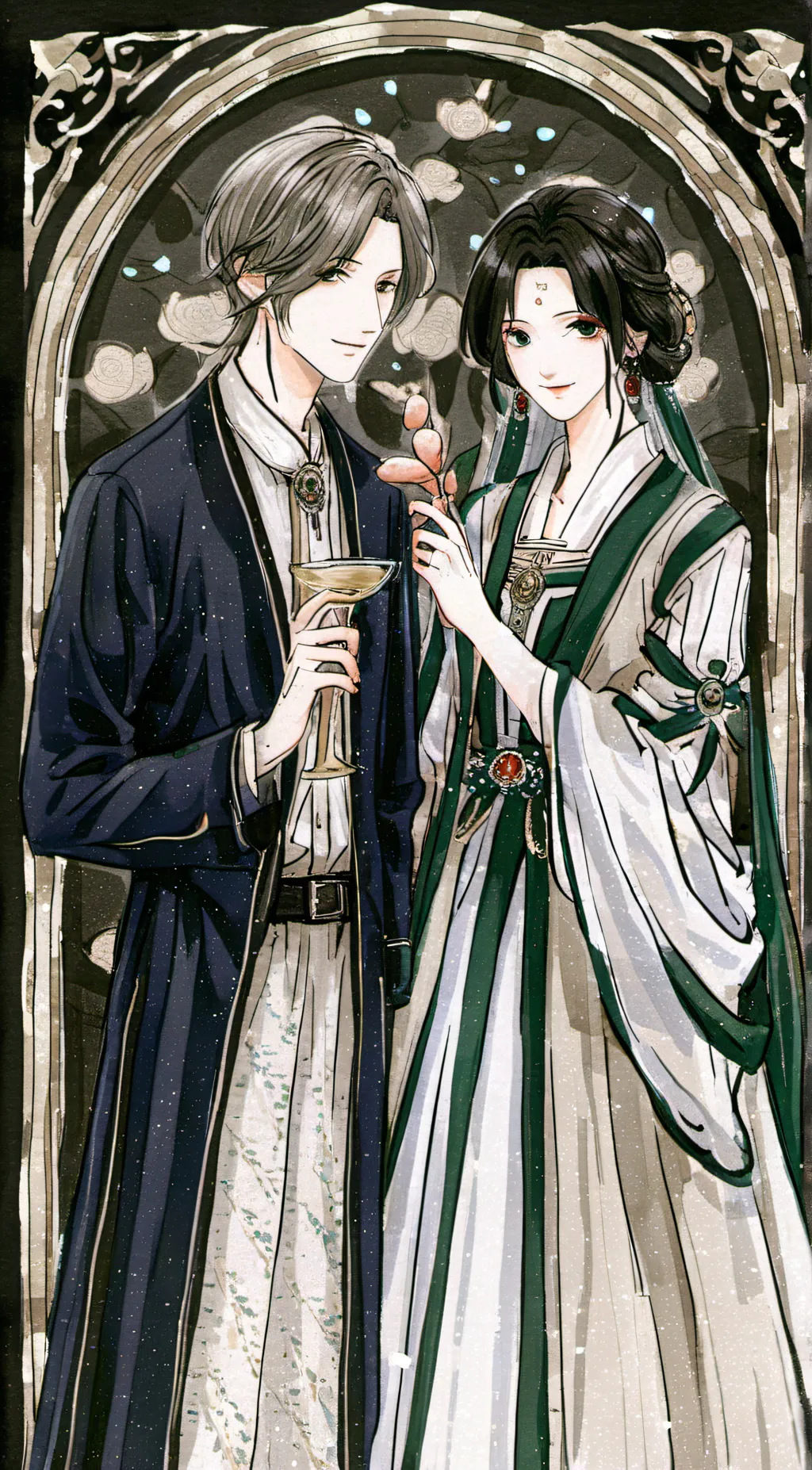 ai character: David & Khyia  background