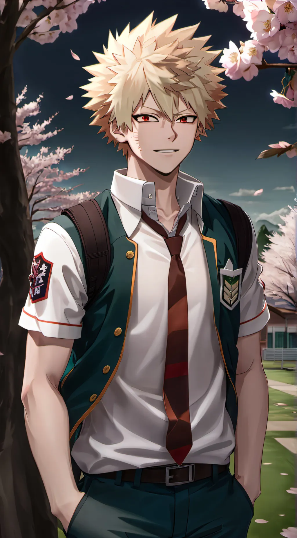 ai character: MHA Sakura (boys) background