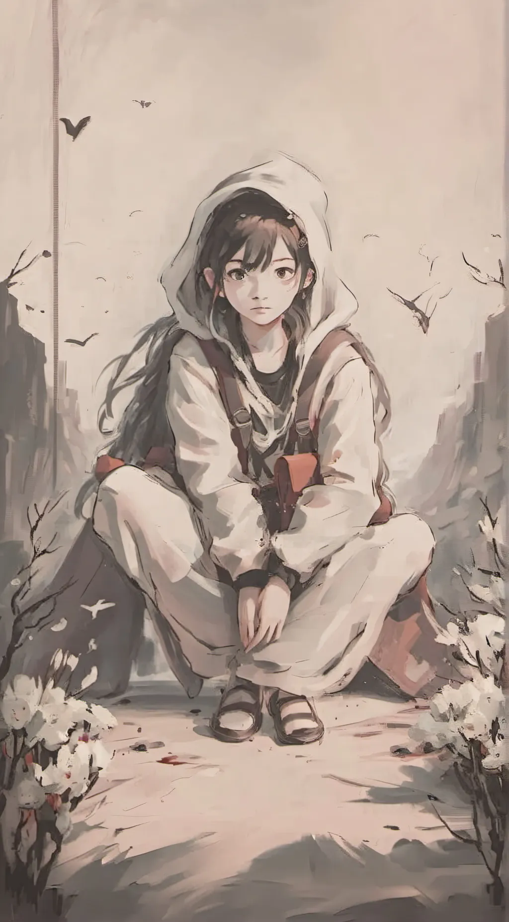 ai character: poor girl background