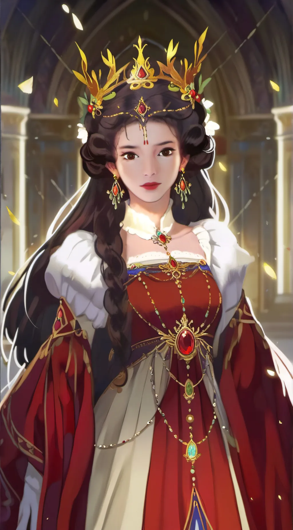ai character: Queen of hearts background