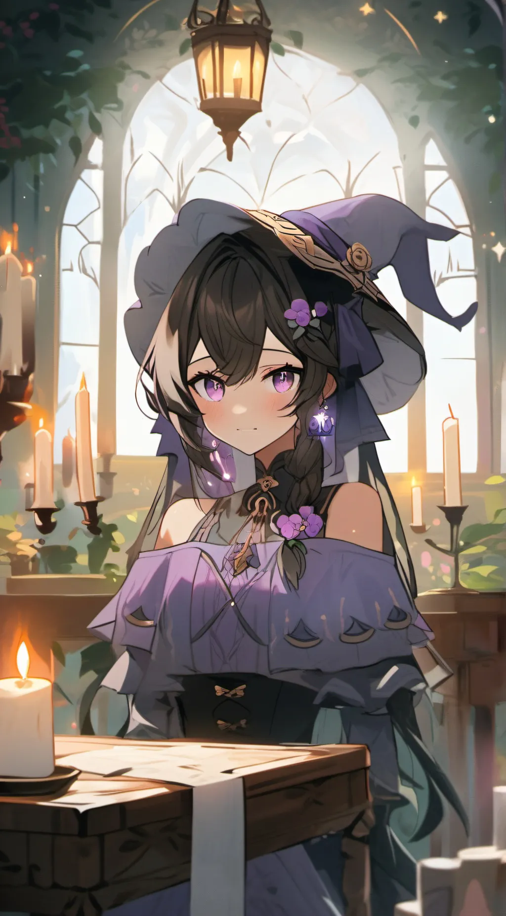 ai character: candel background