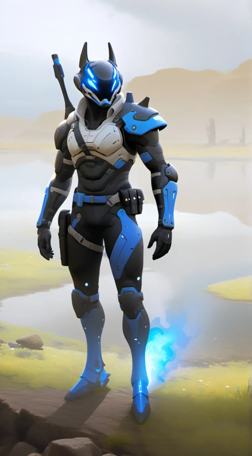 ai character: Ice background
