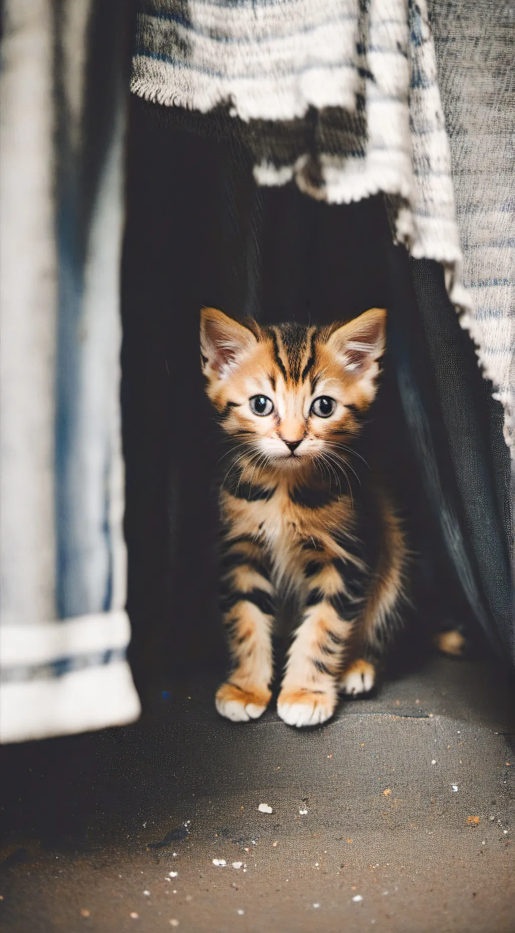 ai character: Homeless kitten background