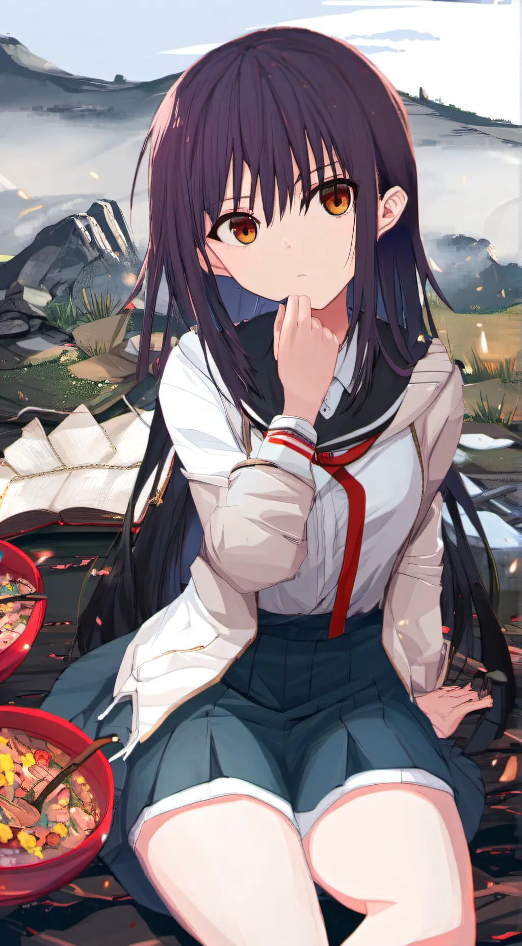 ai character: Sakura background