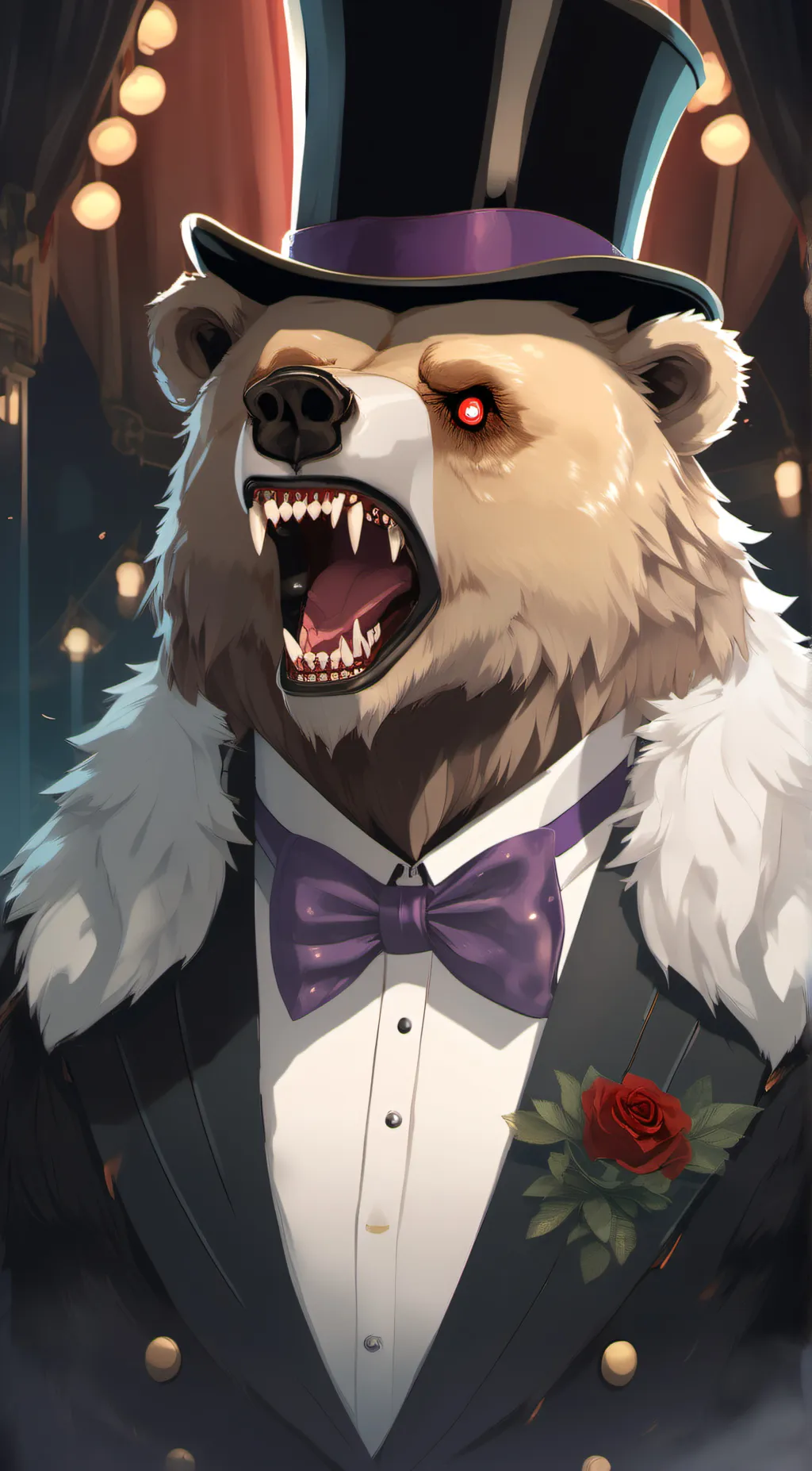 ai character: golden freddy  background