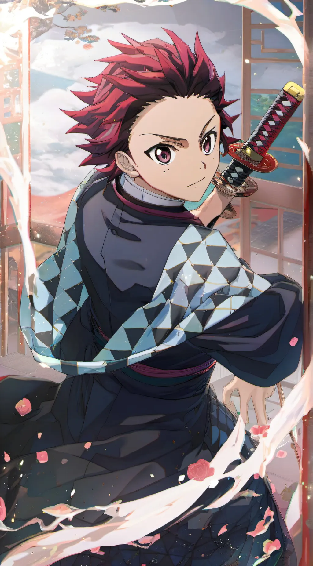 ai character: tanjiro background
