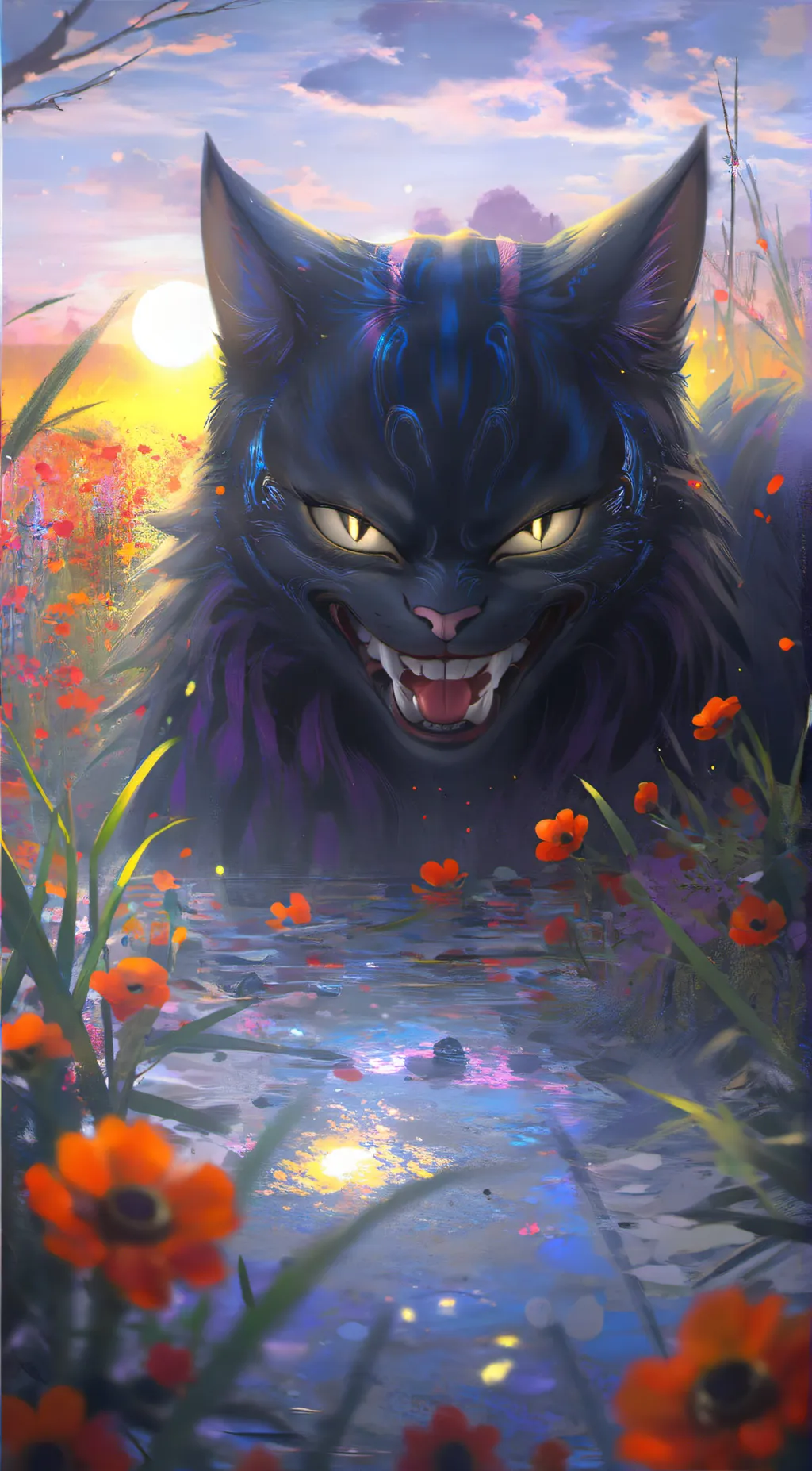 ai character: Smiling critters background