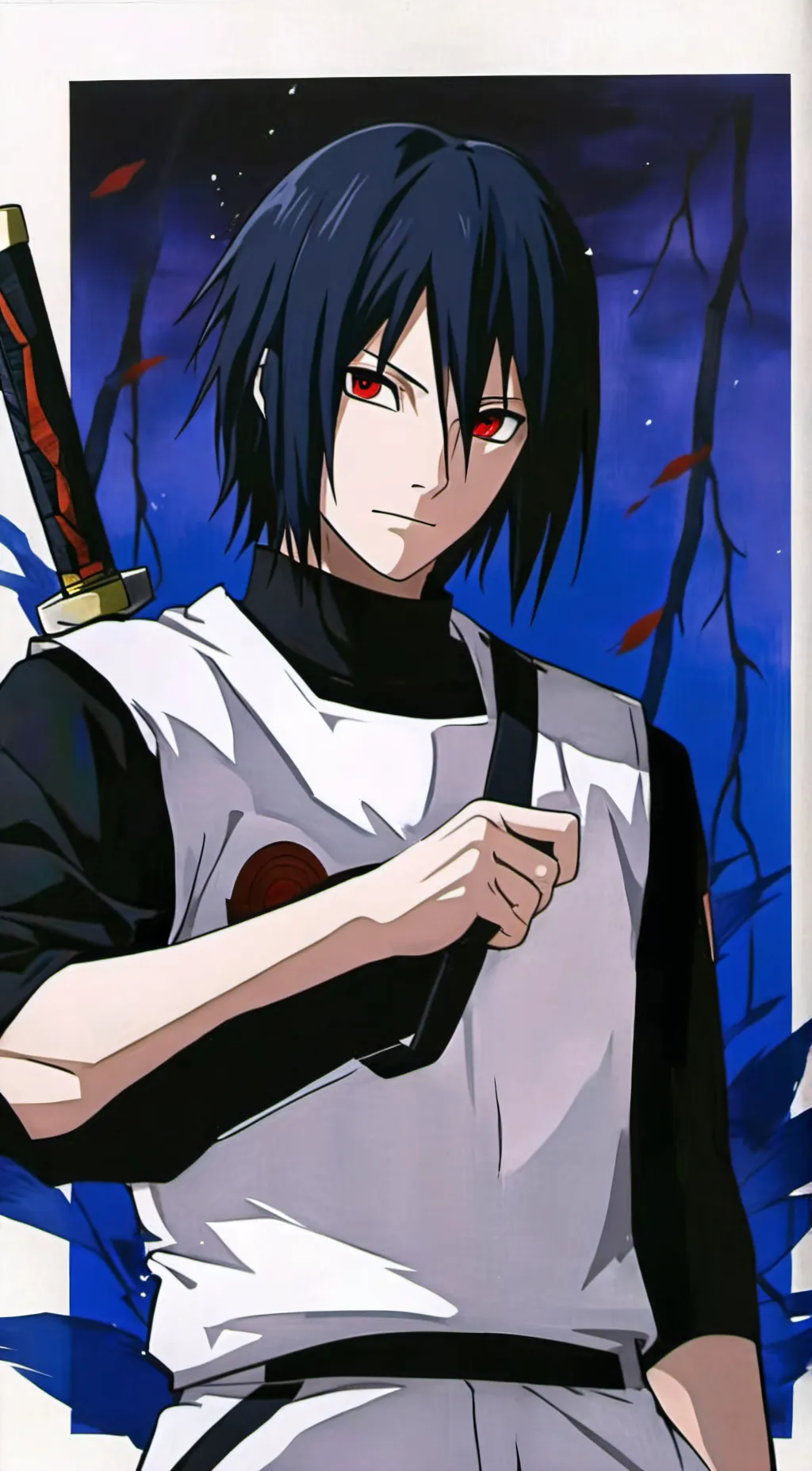 ai character: Sasuke  background