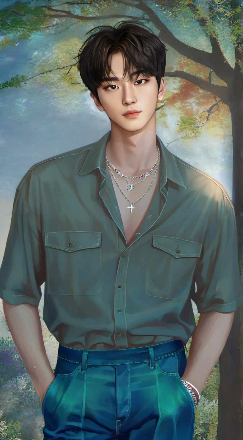 ai character: Y JW background