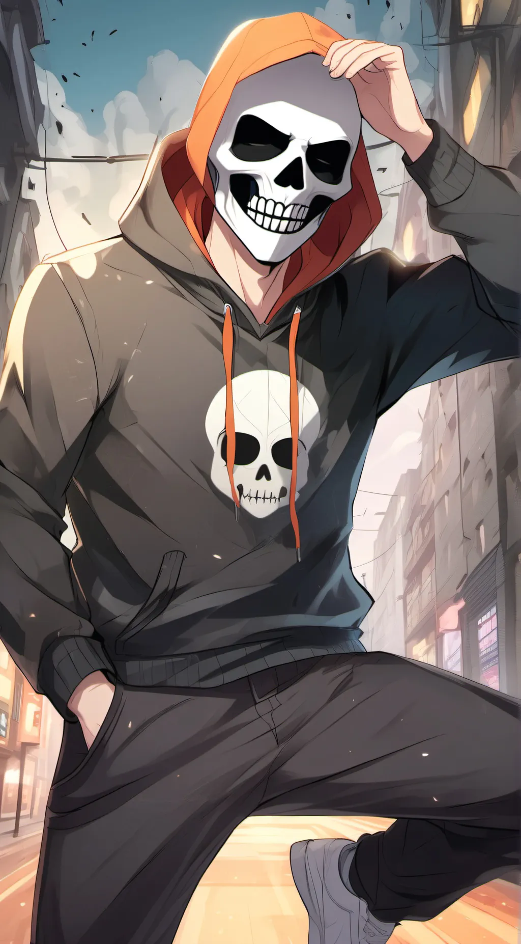 ai character: Death background