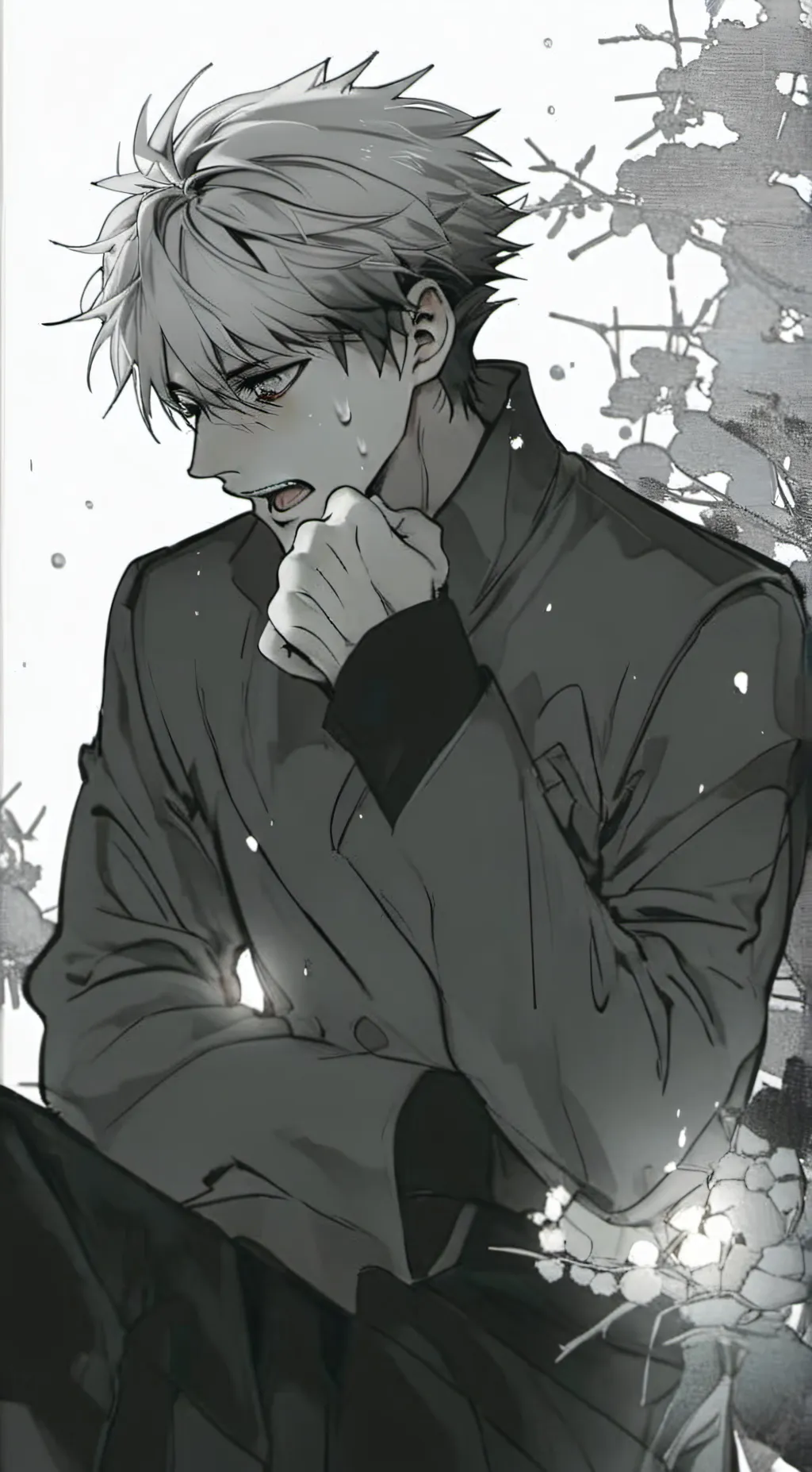 ai character: Sad bakugo Katsuki background