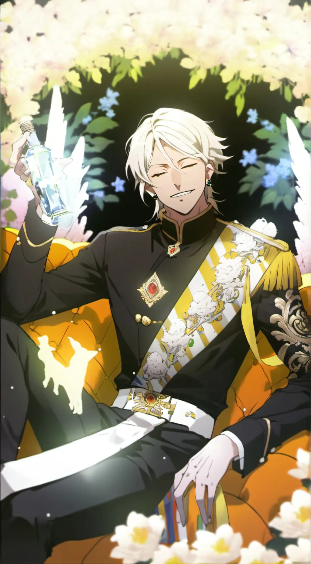 ai character: Silver background