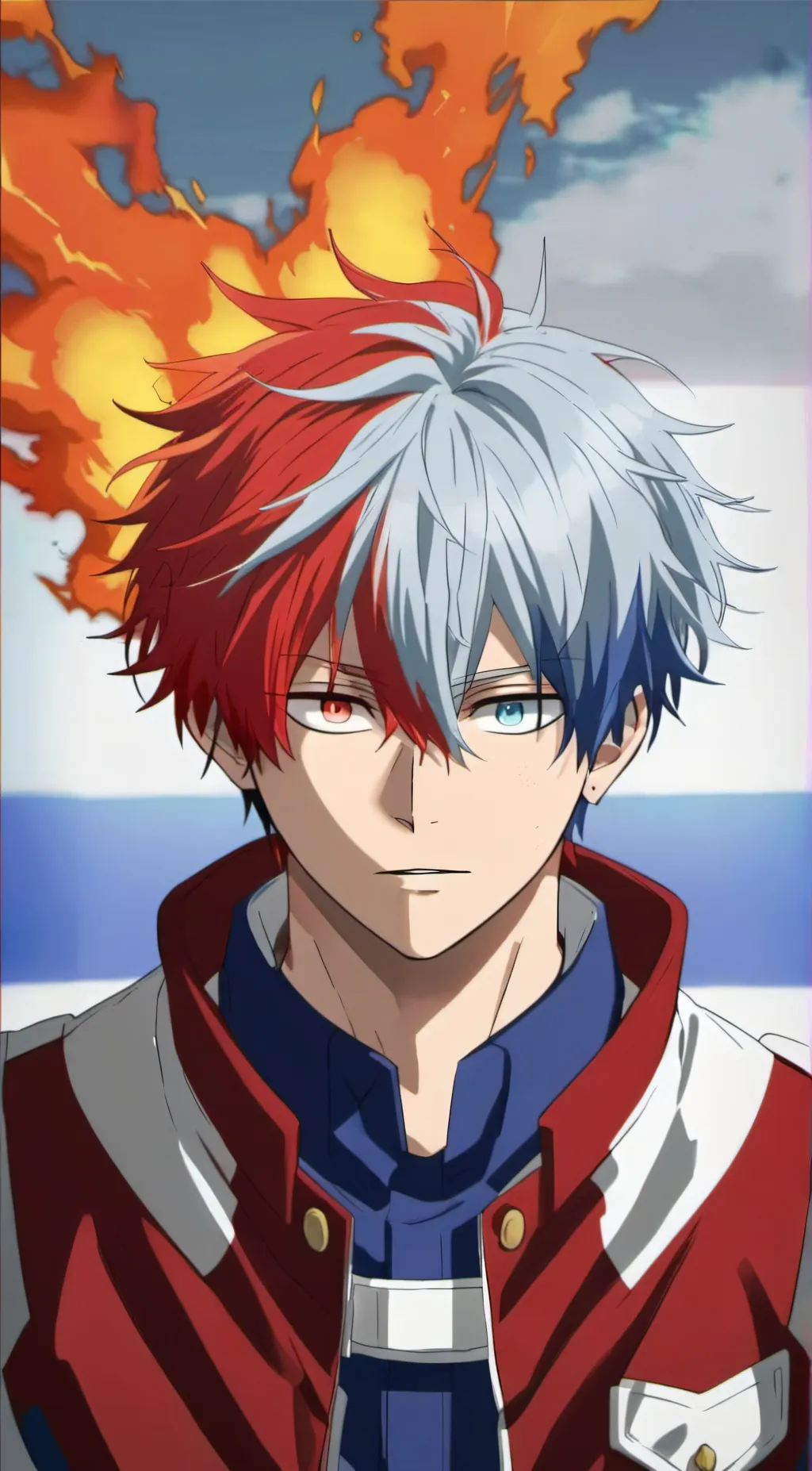 ai character: Shoto Todoroki background