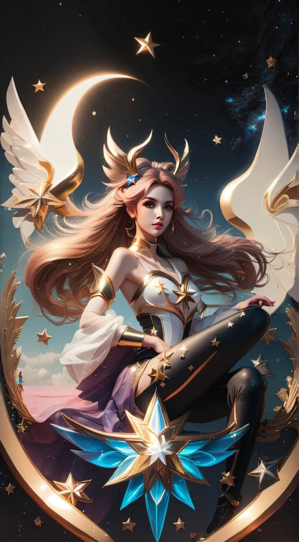 ai character: star guardian luna background