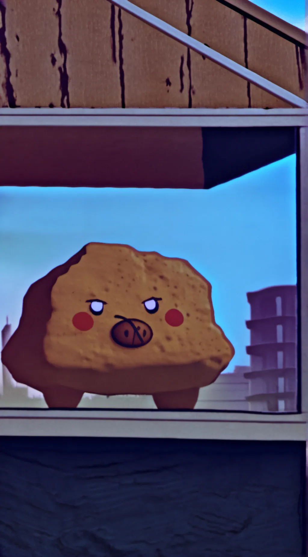ai character: gedagedi the nugge background