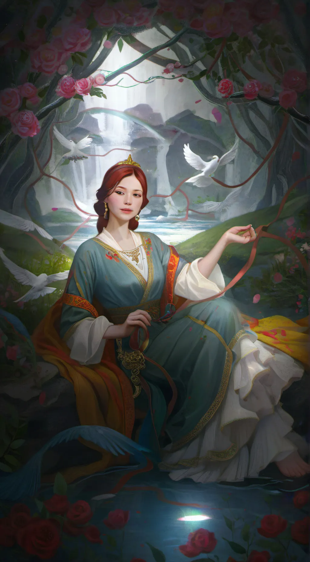 ai character: pastel background