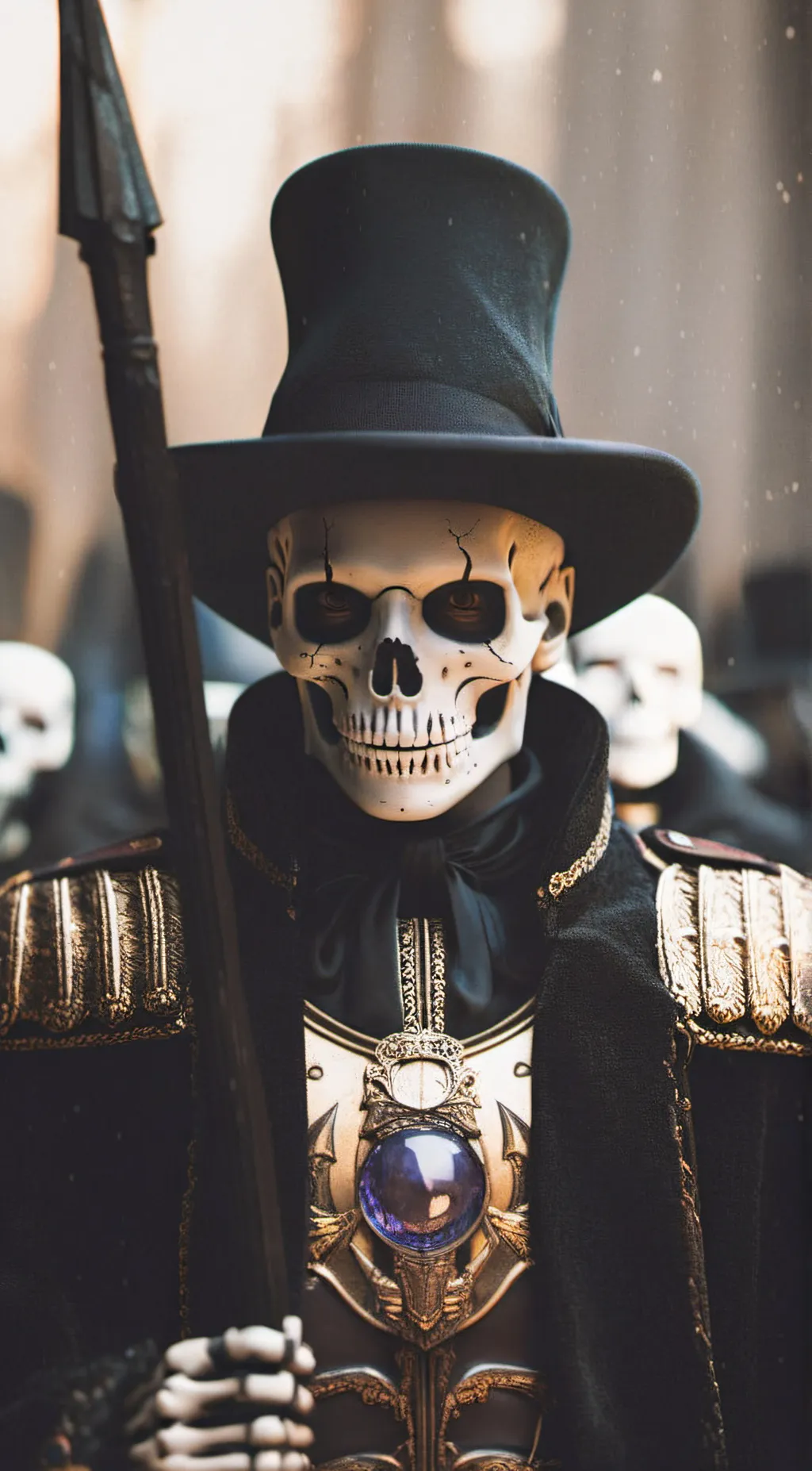 ai character: skull background