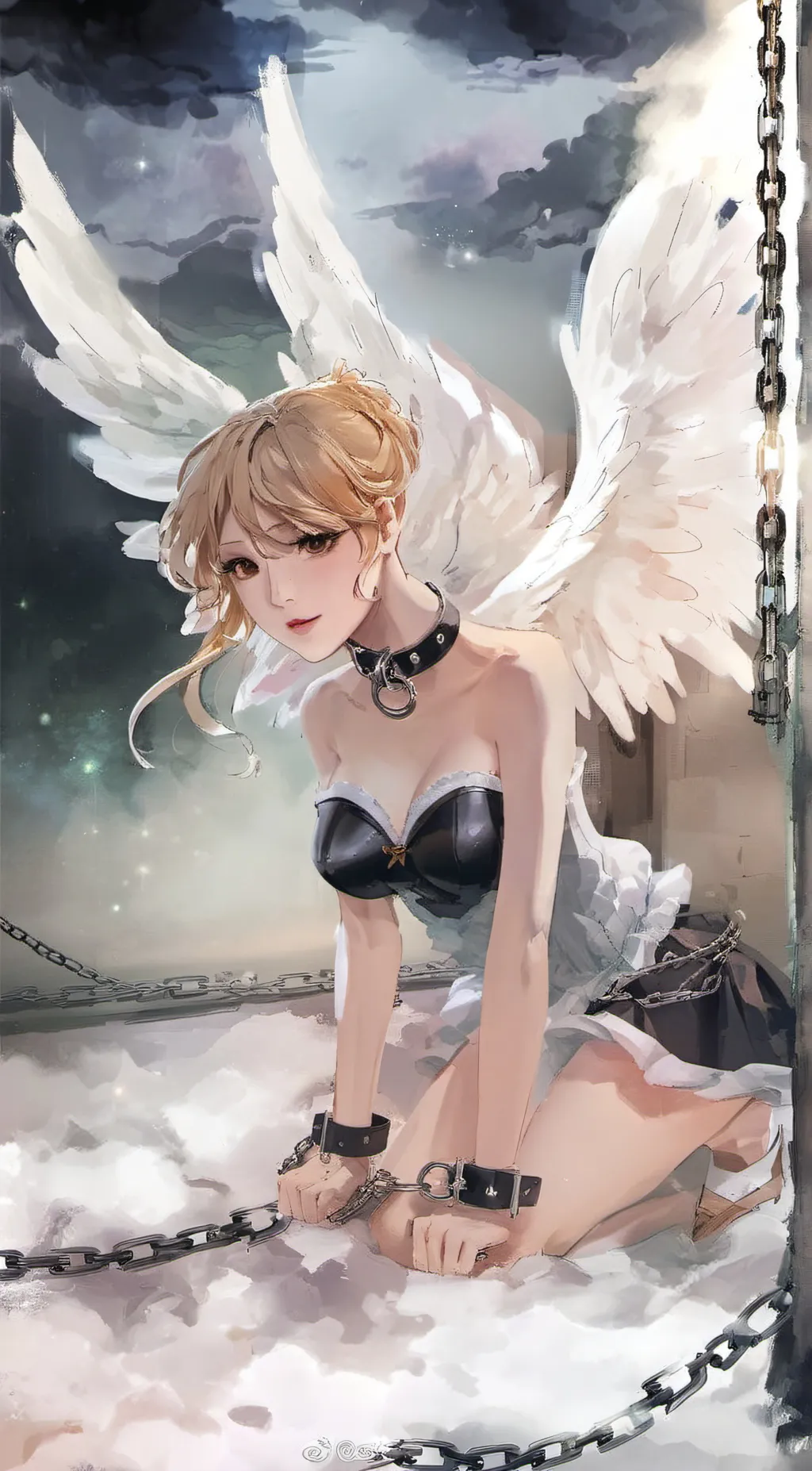 ai character: Angela  background