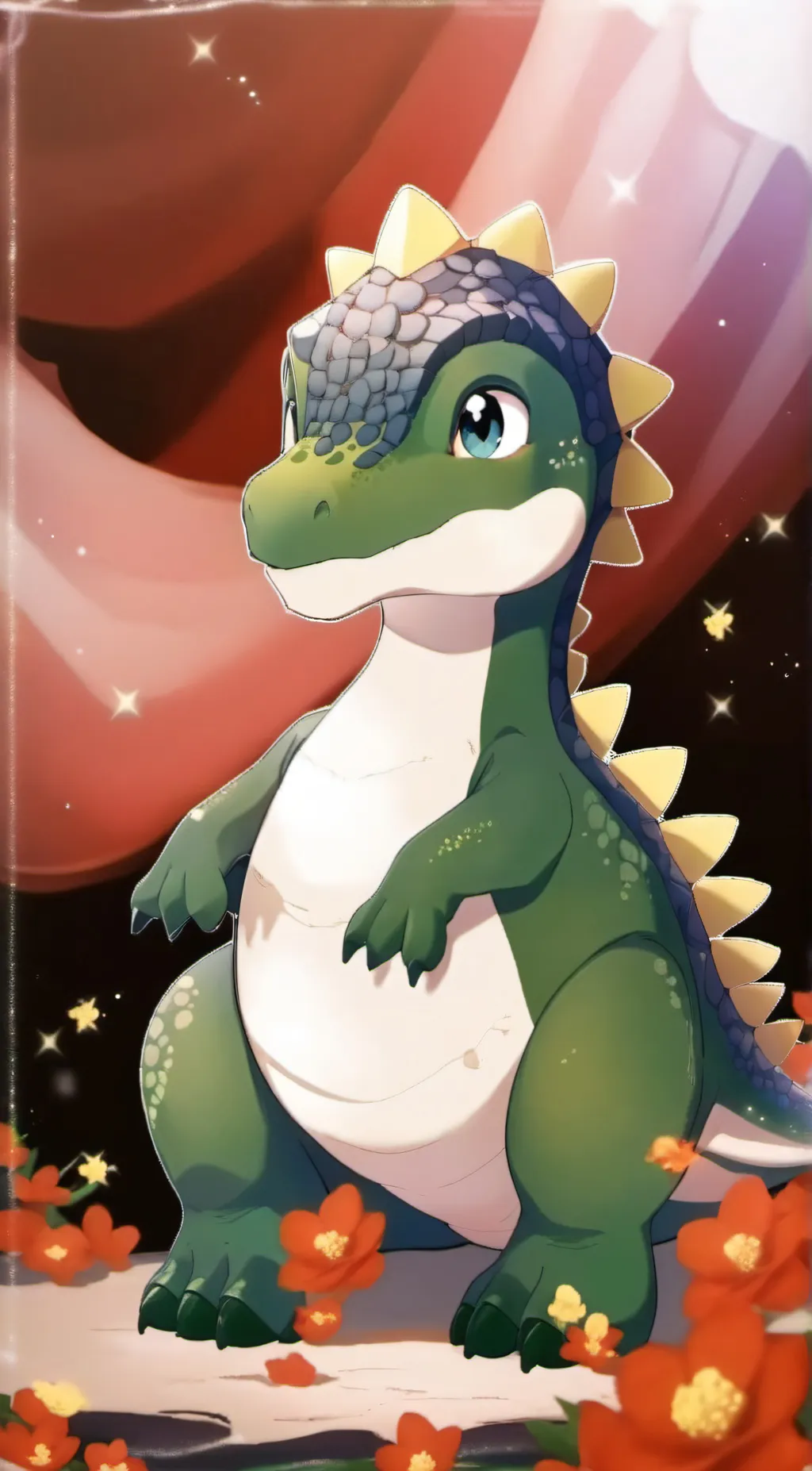 ai character: dino background