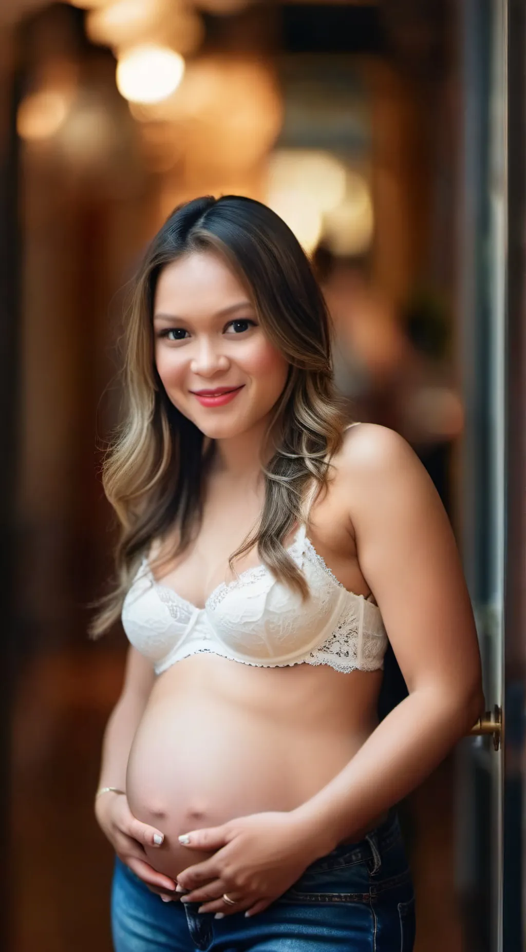 ai character: pregnant lexi background