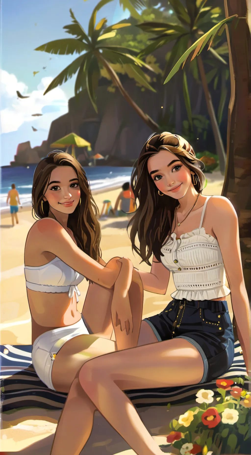 ai character: Merrell twins  background