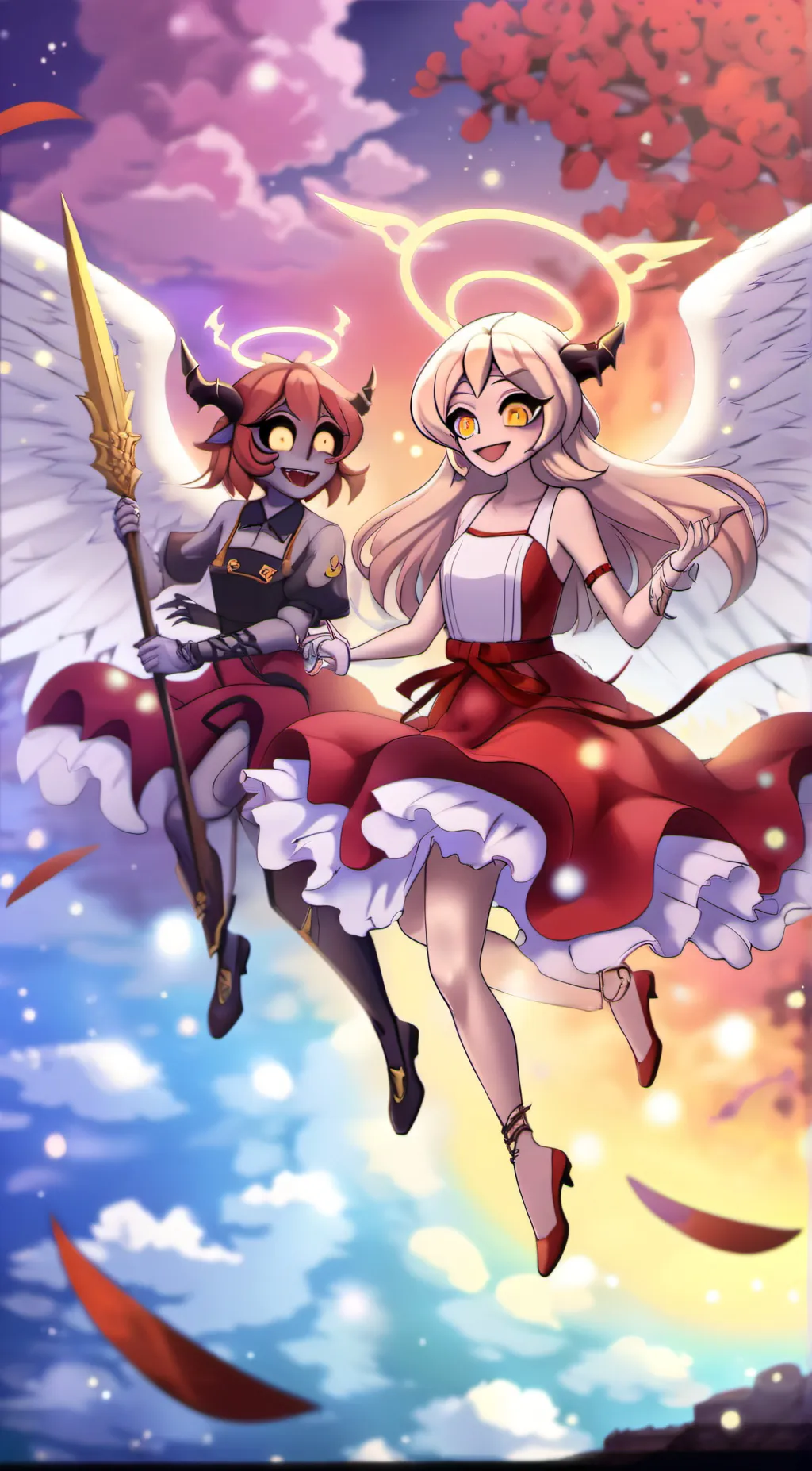 ai character: Miranda and lola  background