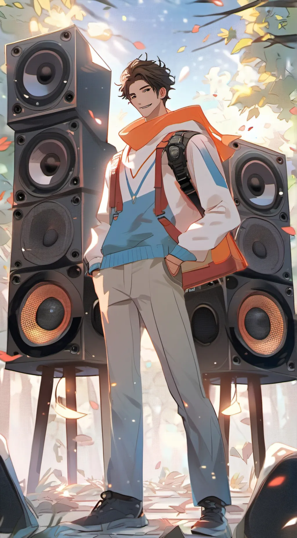 ai character: titan speaker man background