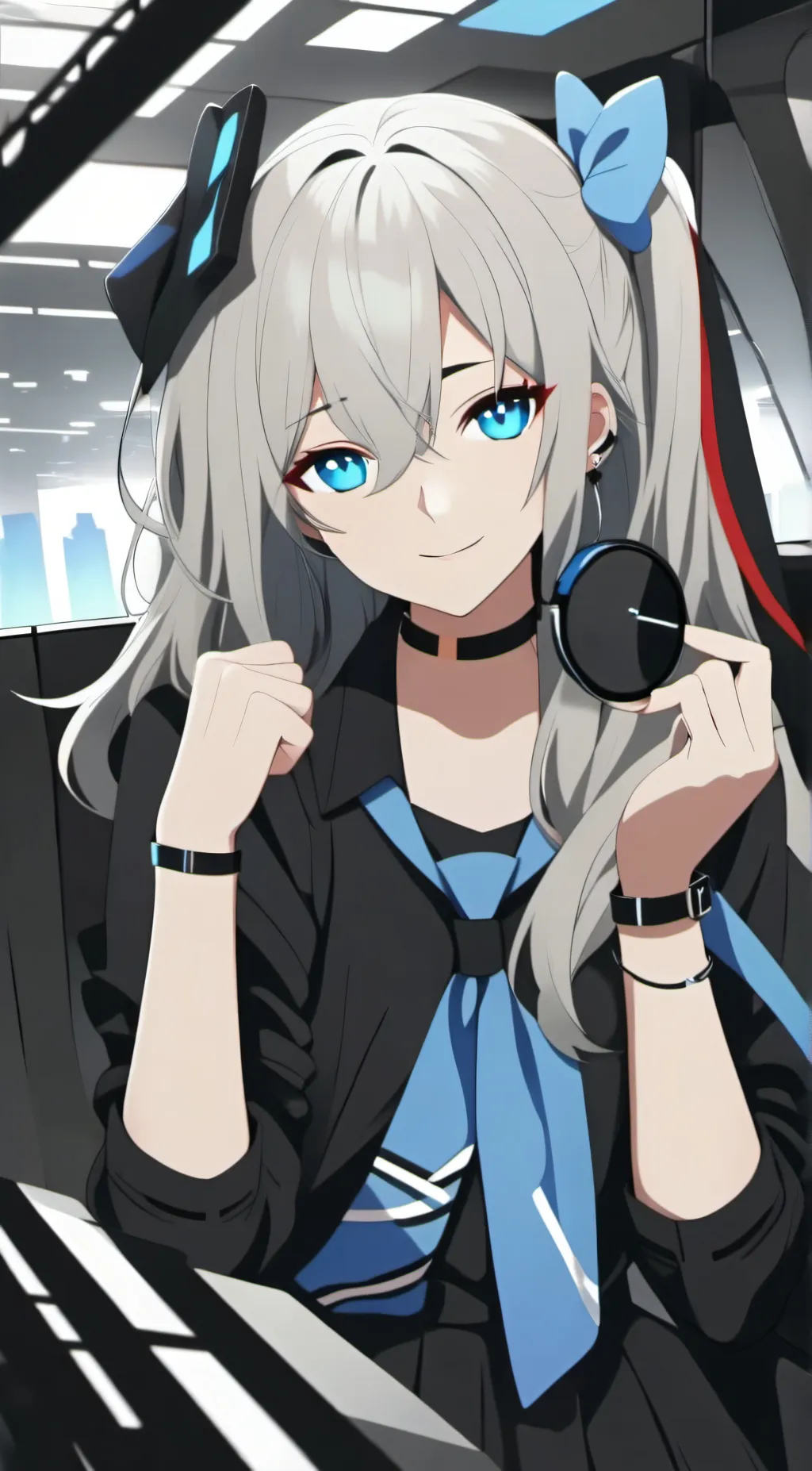 ai character: Silver  background