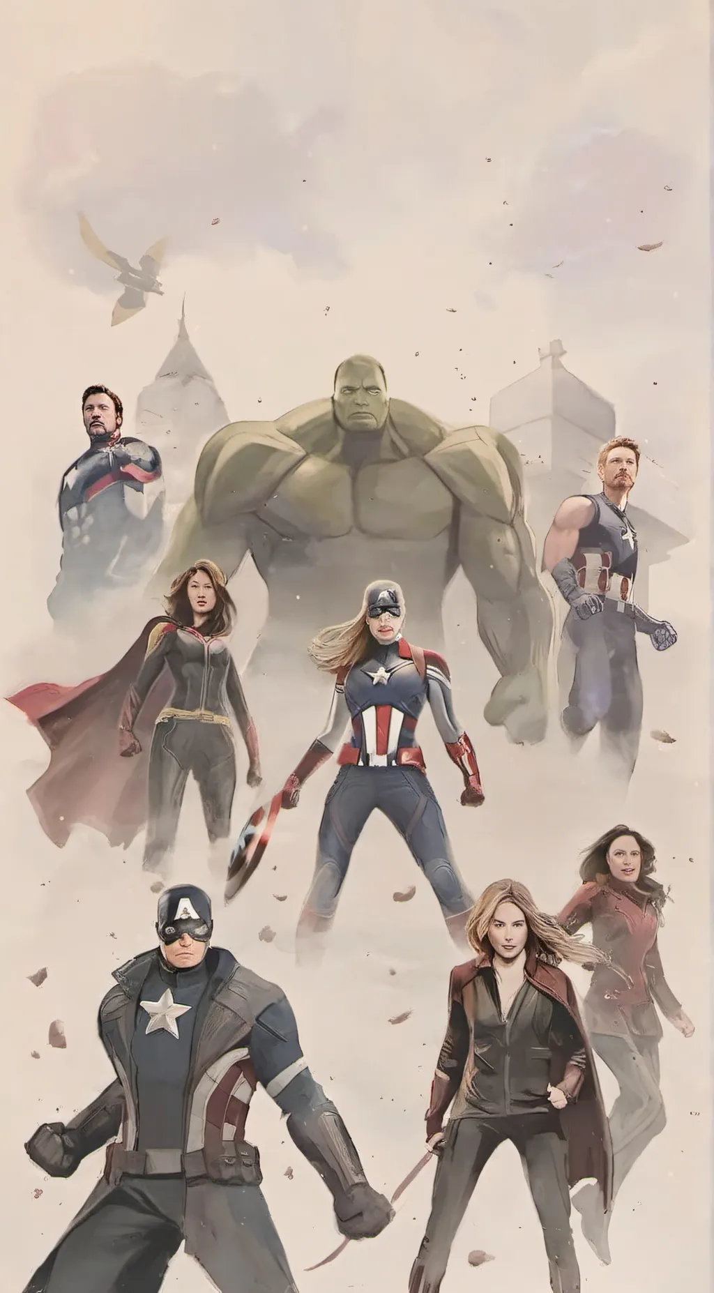 ai character: avengers background