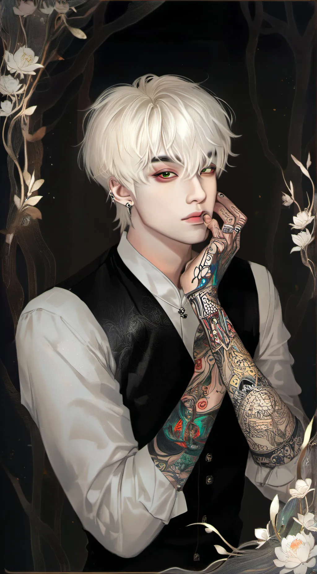 ai character: Ghost background