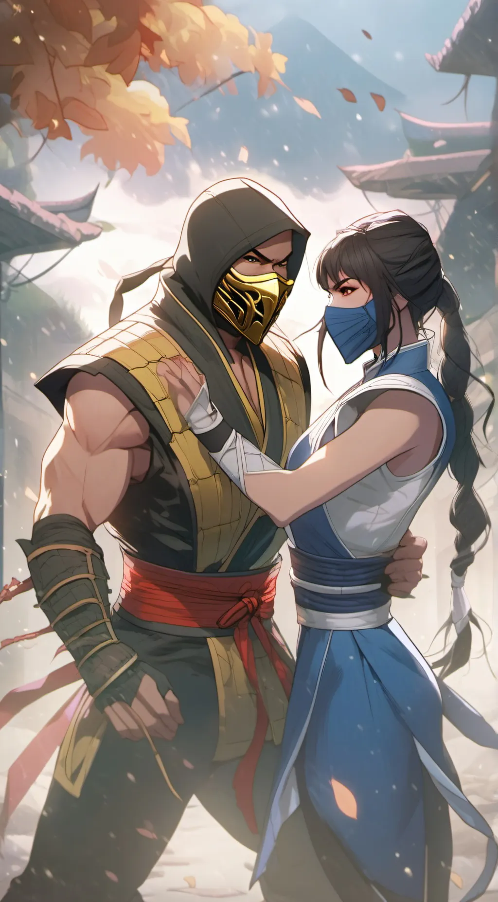 ai character: scorpion x kitana background