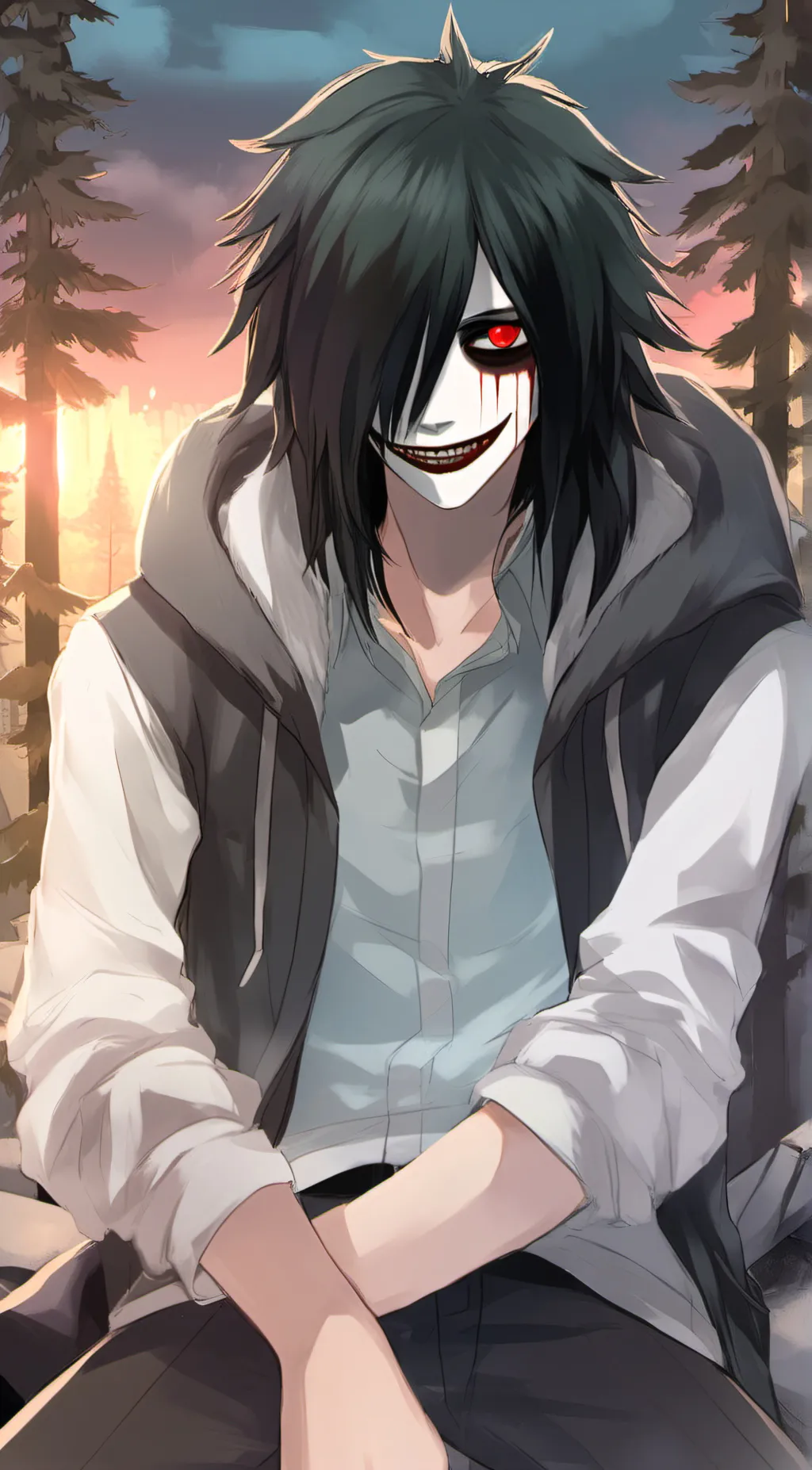 ai character: Jeff the killer background