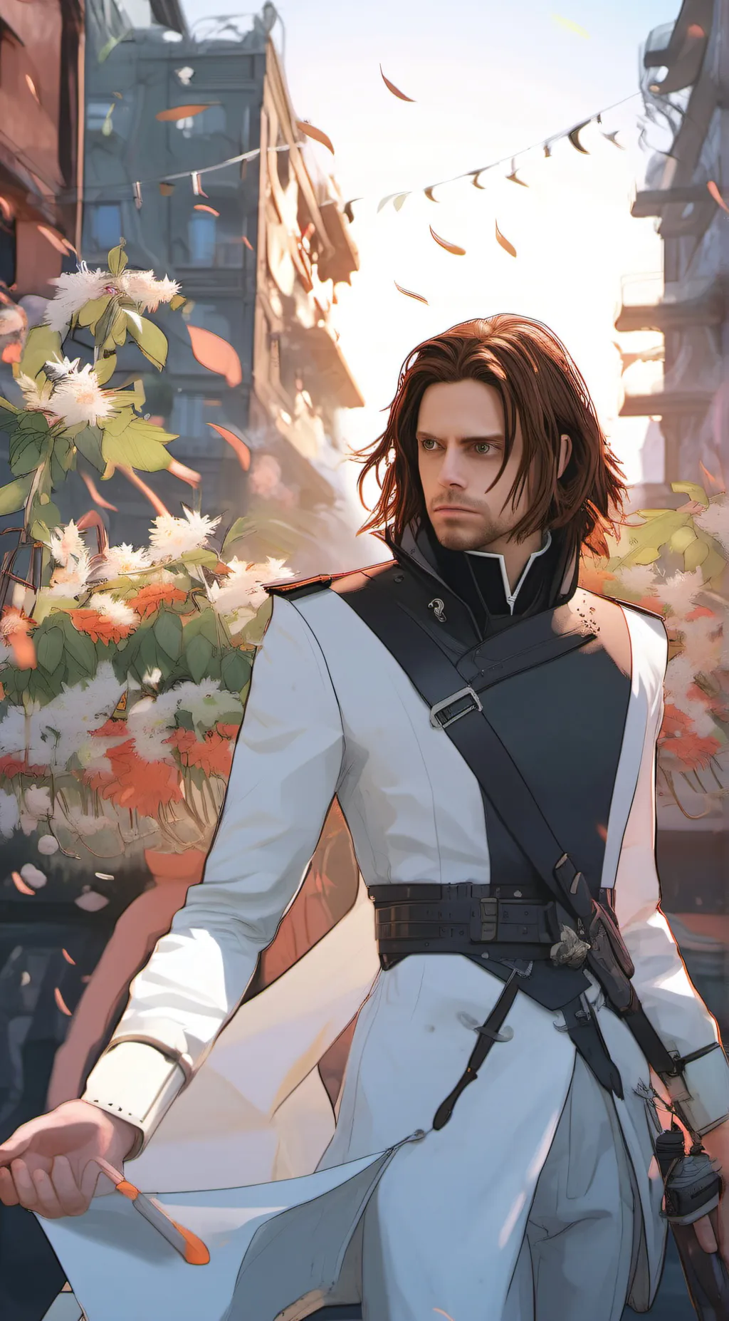 ai character: Bucky Barnes  background