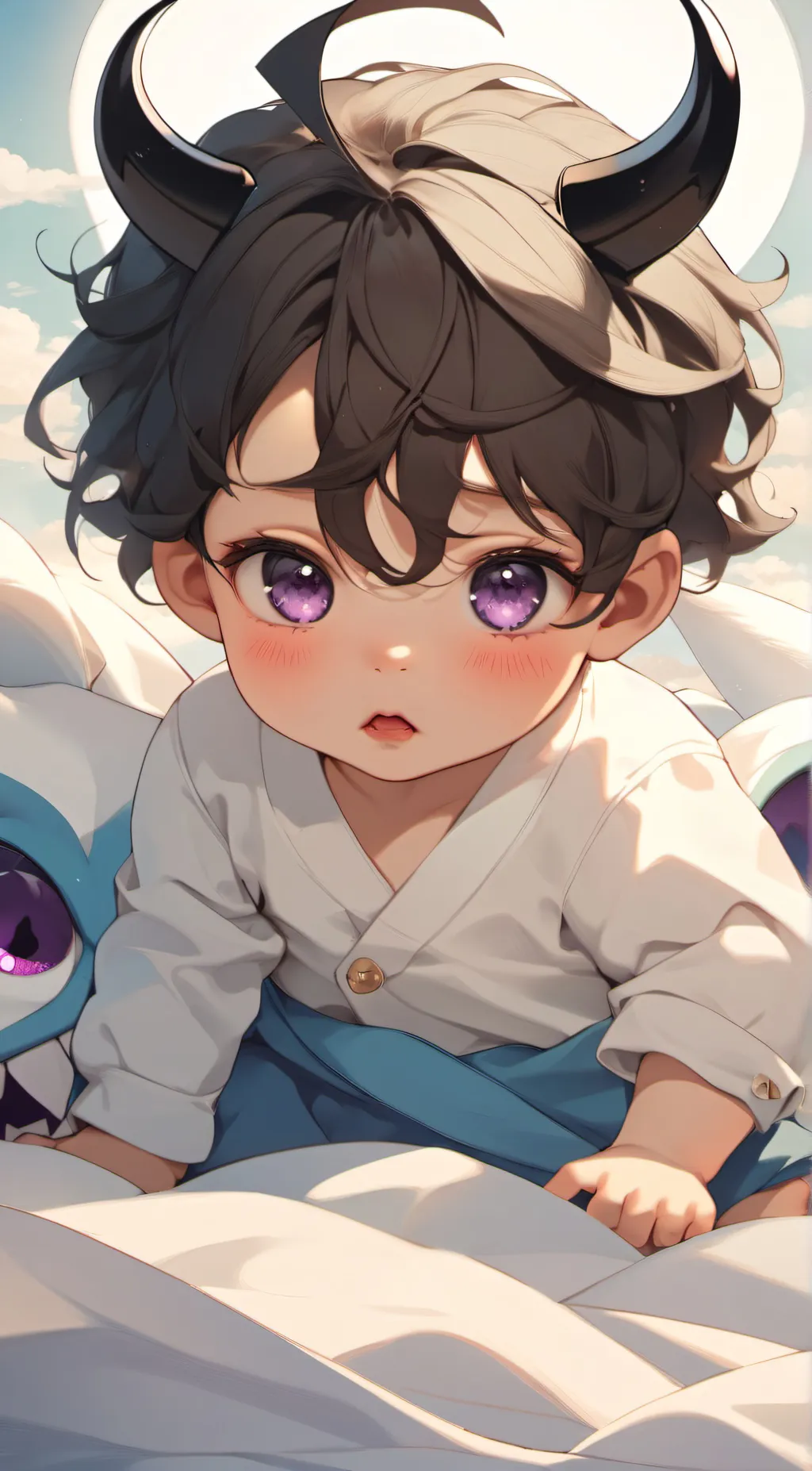 ai character: Demon child  background