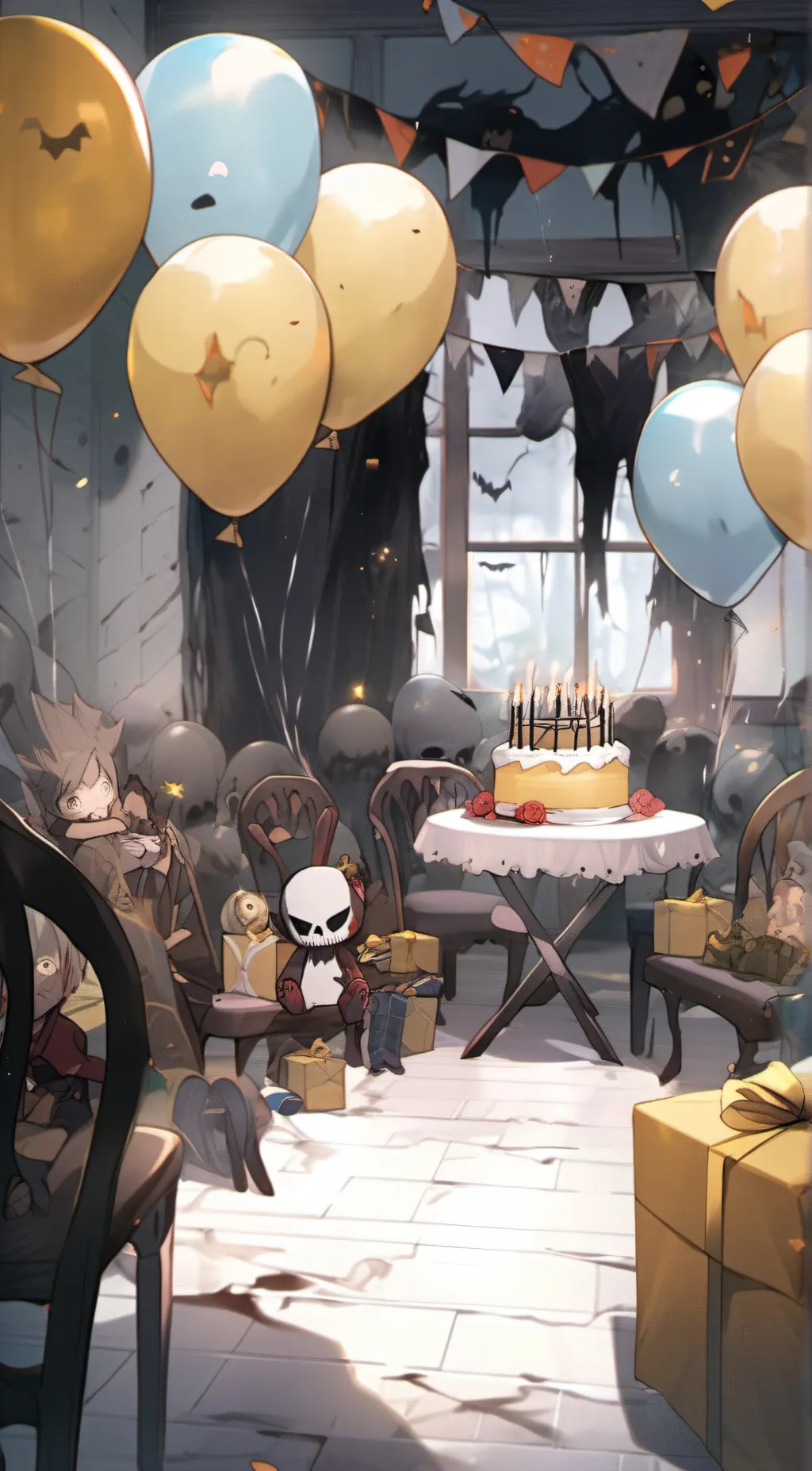 ai character: Happy death day! background