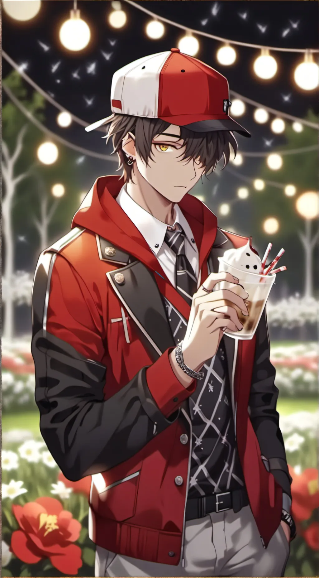 ai character: e boy  background